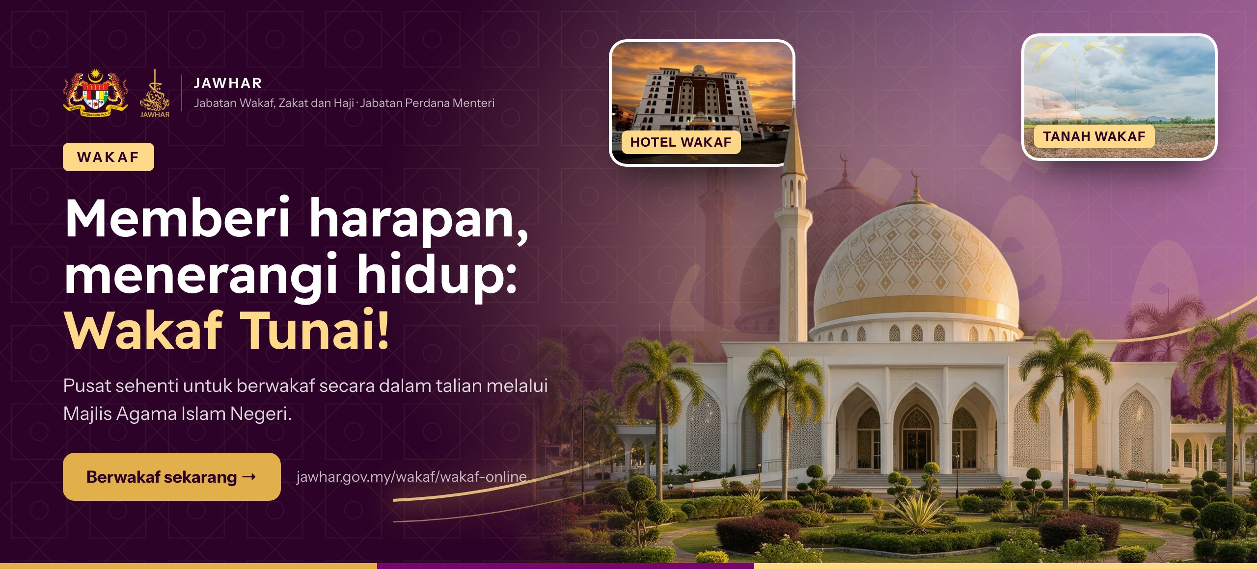 Memberi harapan, menerangi hidup: Wakaf Tunai!